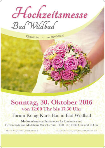 Hochzeitsmesse im Forum des Forum König-Karls-Bad (Haus des Gastes) Bad Wildbad